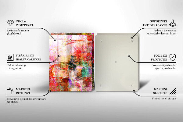 De vidrio templado Abstracción de pintura