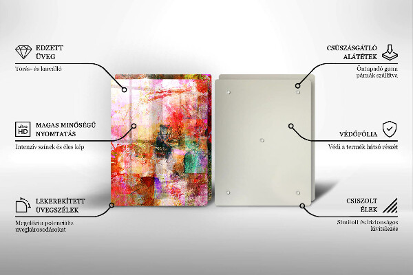 De vidrio templado Abstracción de pintura