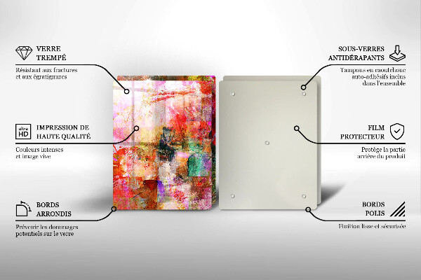 De vidrio templado Abstracción de pintura