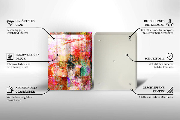 De vidrio templado Abstracción de pintura