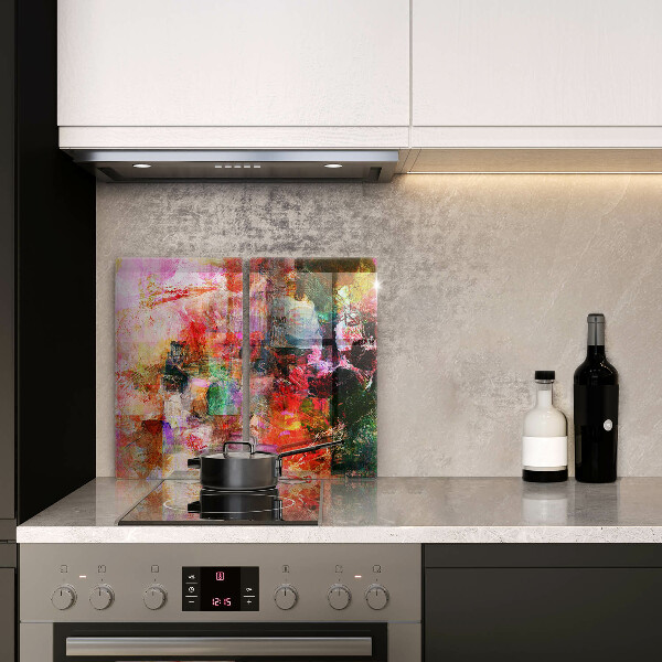 De vidrio templado Abstracción de pintura