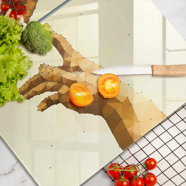 De vidrio templado Creación de las manos de adán