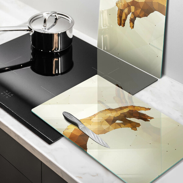 De vidrio templado Creación de las manos de adán