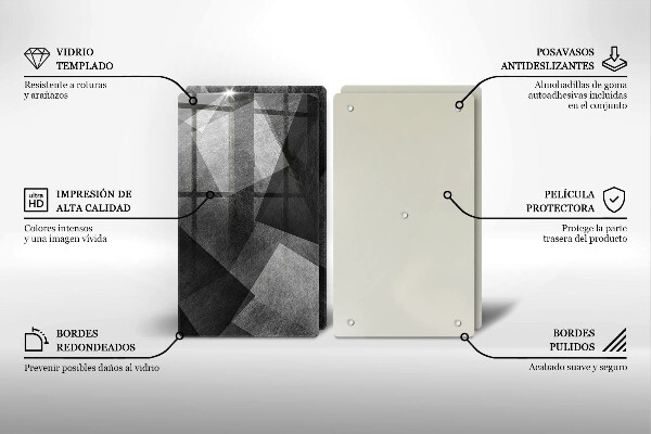 De vidrio templado Abstracción geométrica