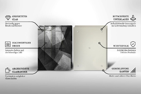 De vidrio templado Abstracción geométrica