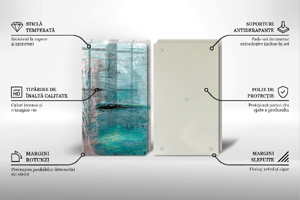 De vidrio templado Fondo de abstracción de pintura