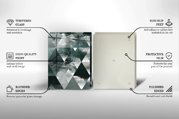 De vidrio templado Triángulos y agua