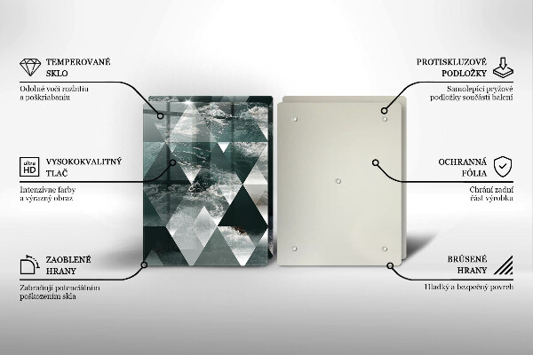 De vidrio templado Triángulos y agua