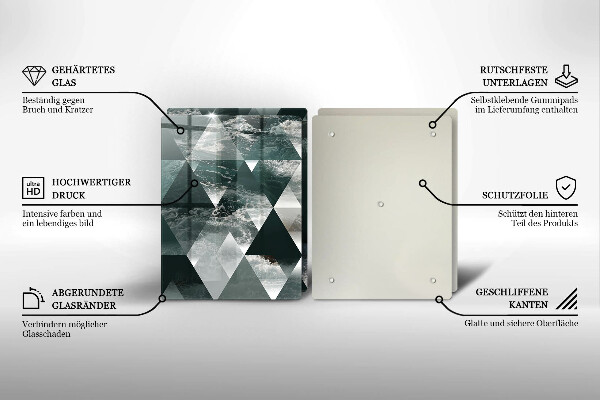 De vidrio templado Triángulos y agua