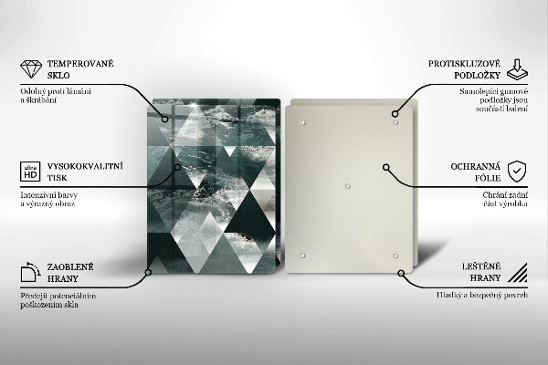 De vidrio templado Triángulos y agua