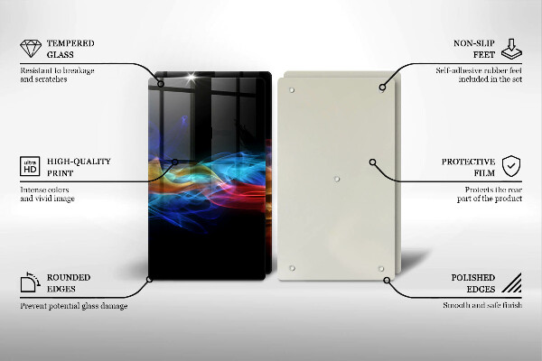 De vidrio templado Humo colorido