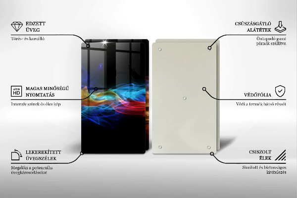 De vidrio templado Humo colorido