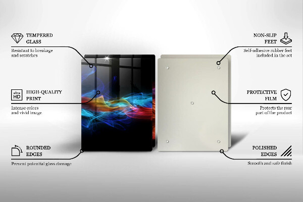 De vidrio templado Humo colorido