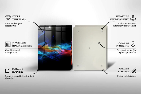 De vidrio templado Humo colorido