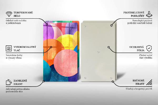 De vidrio templado Círculos de colores