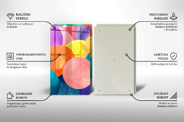 De vidrio templado Círculos de colores