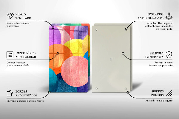 De vidrio templado Círculos de colores