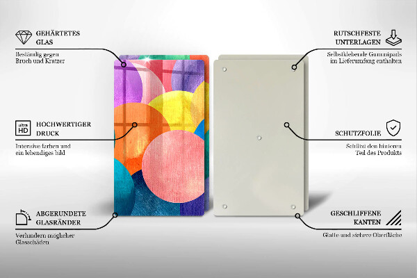 De vidrio templado Círculos de colores