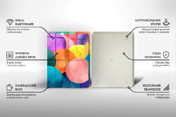 De vidrio templado Círculos de colores