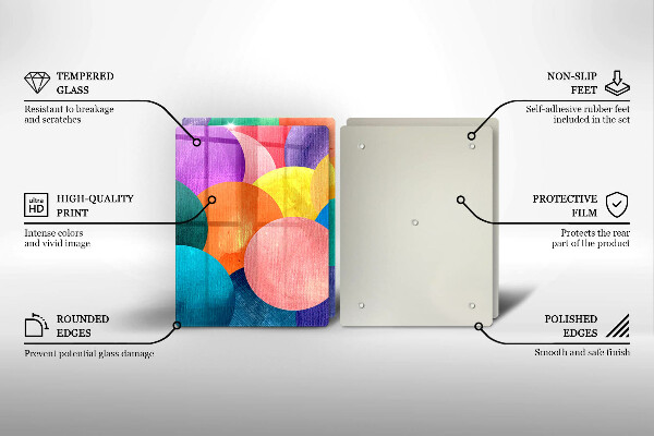 De vidrio templado Círculos de colores