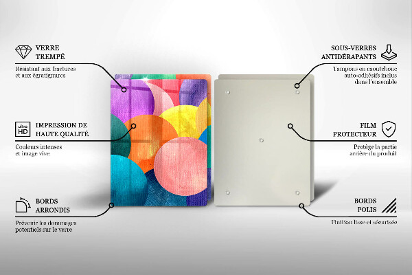 De vidrio templado Círculos de colores