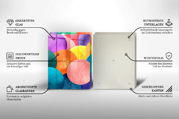 De vidrio templado Círculos de colores