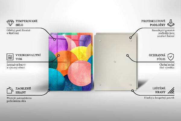 De vidrio templado Círculos de colores