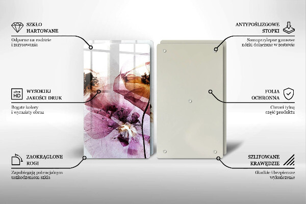 De vidrio templado Flores delicadas