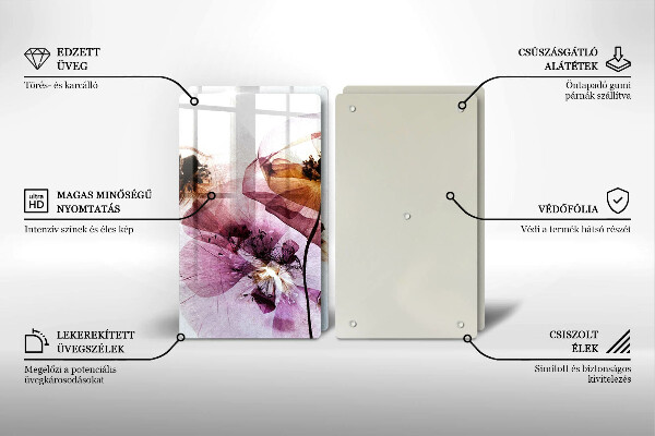 De vidrio templado Flores delicadas