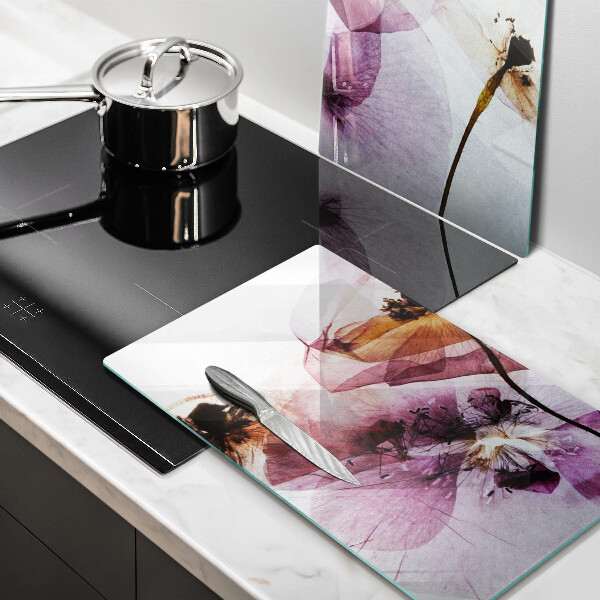 De vidrio templado Flores delicadas