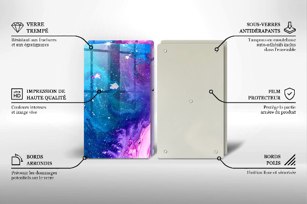 De vidrio templado Tintas de abstracción