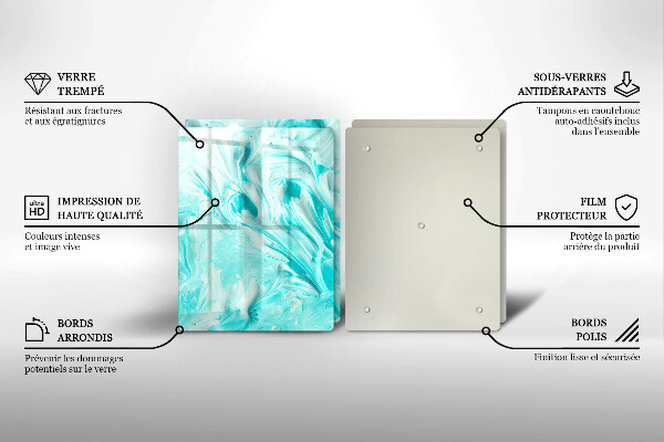 De vidrio templado Pinturas de abstraccion