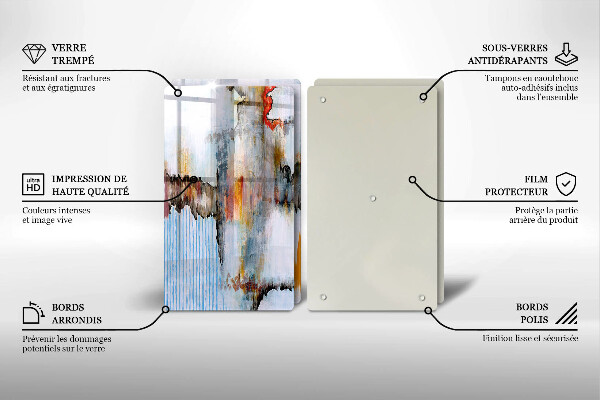 De vidrio templado Pinturas de abstraccion