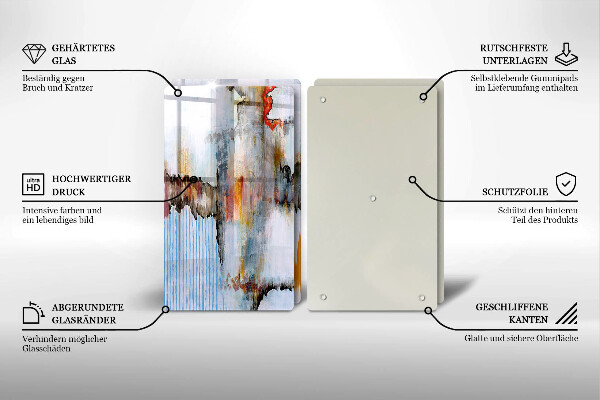 De vidrio templado Pinturas de abstraccion