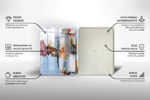 De vidrio templado Pinturas de abstraccion