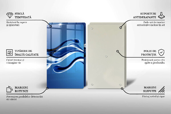 De vidrio templado Abstracción de fluidos