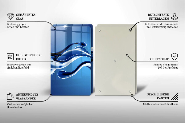 De vidrio templado Abstracción de fluidos