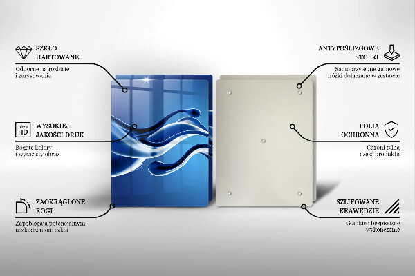 De vidrio templado Abstracción de fluidos