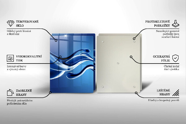 De vidrio templado Abstracción de fluidos