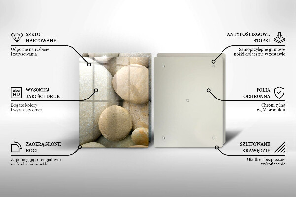 De vidrio templado Patrón de piedras ovaladas