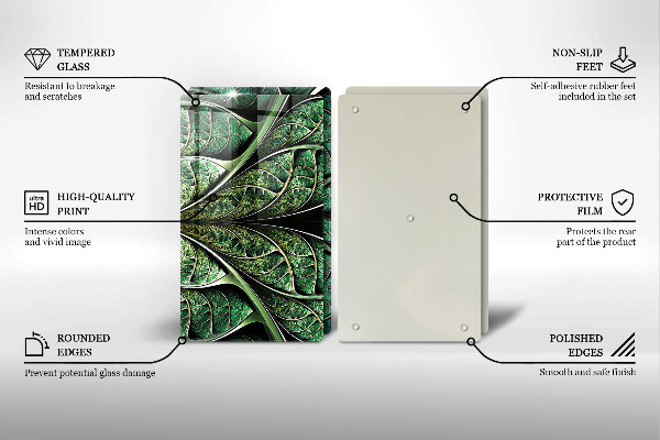 De vidrio templado Estructura de las venas de la hoja