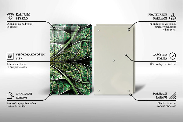 De vidrio templado Estructura de las venas de la hoja