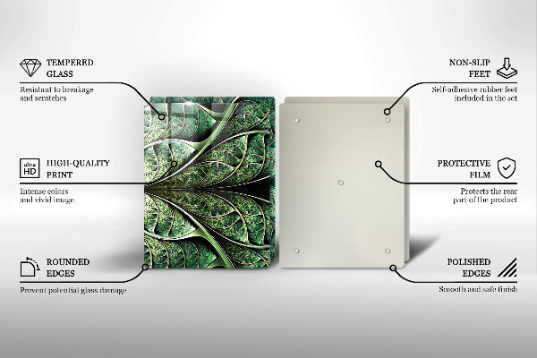 De vidrio templado Estructura de las venas de la hoja