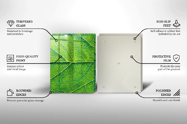 De vidrio templado Venas de las hojas naturales