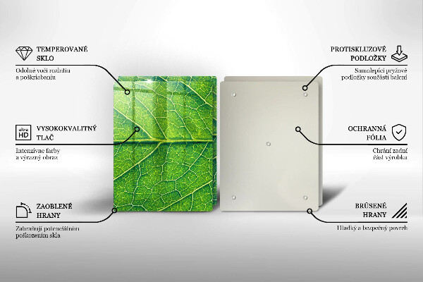 De vidrio templado Venas de las hojas naturales