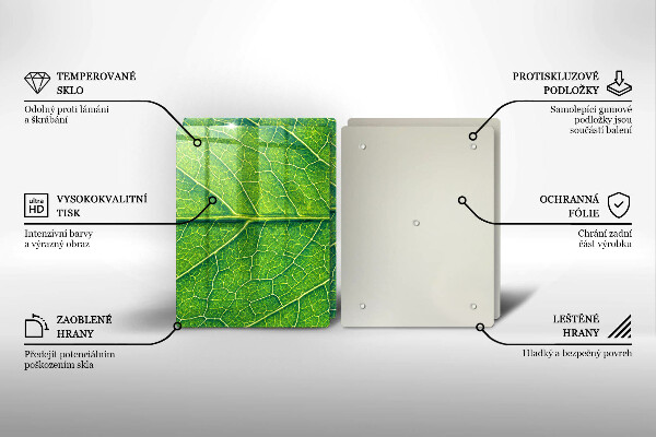 De vidrio templado Venas de las hojas naturales