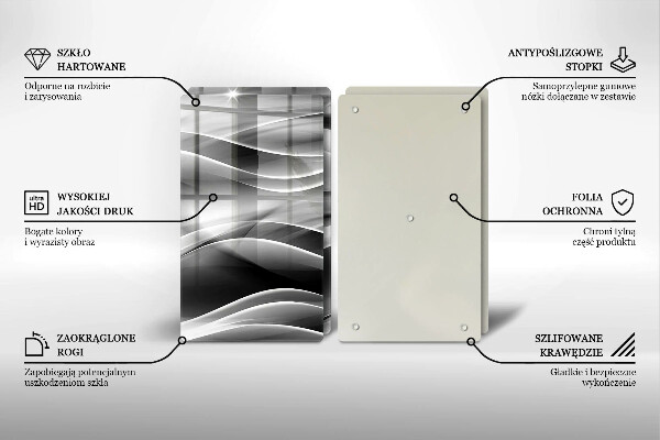 De vidrio templado Líneas abstractas de humo