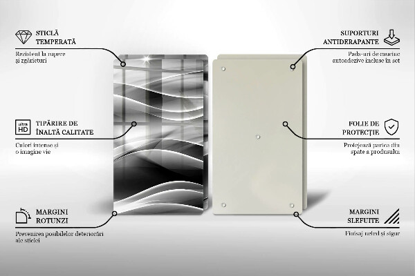 De vidrio templado Líneas abstractas de humo