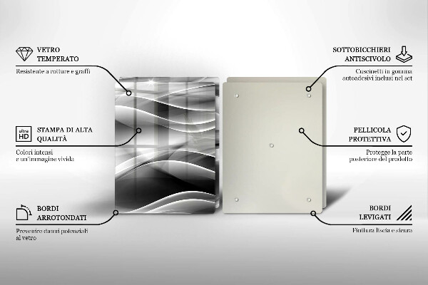 De vidrio templado Líneas abstractas de humo