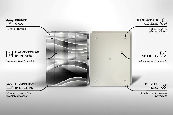 De vidrio templado Líneas abstractas de humo